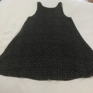 Old Navy Knit Swing Black Geometric Print Sleeveless Dress, Size XL